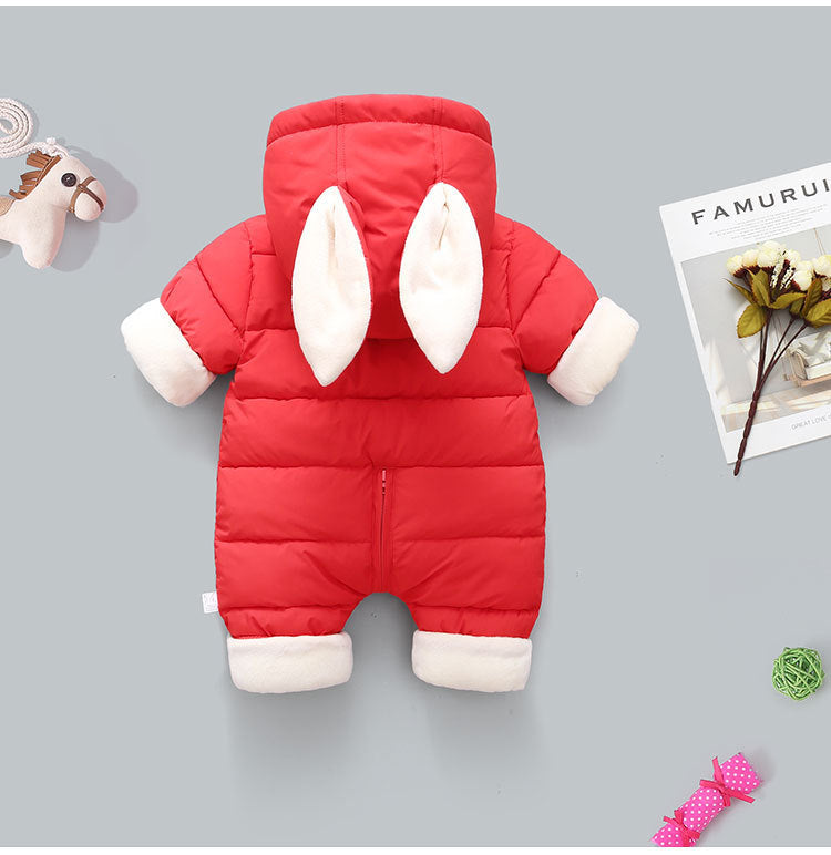 赤ちゃん着用イメージ 冬用防風カバーオール