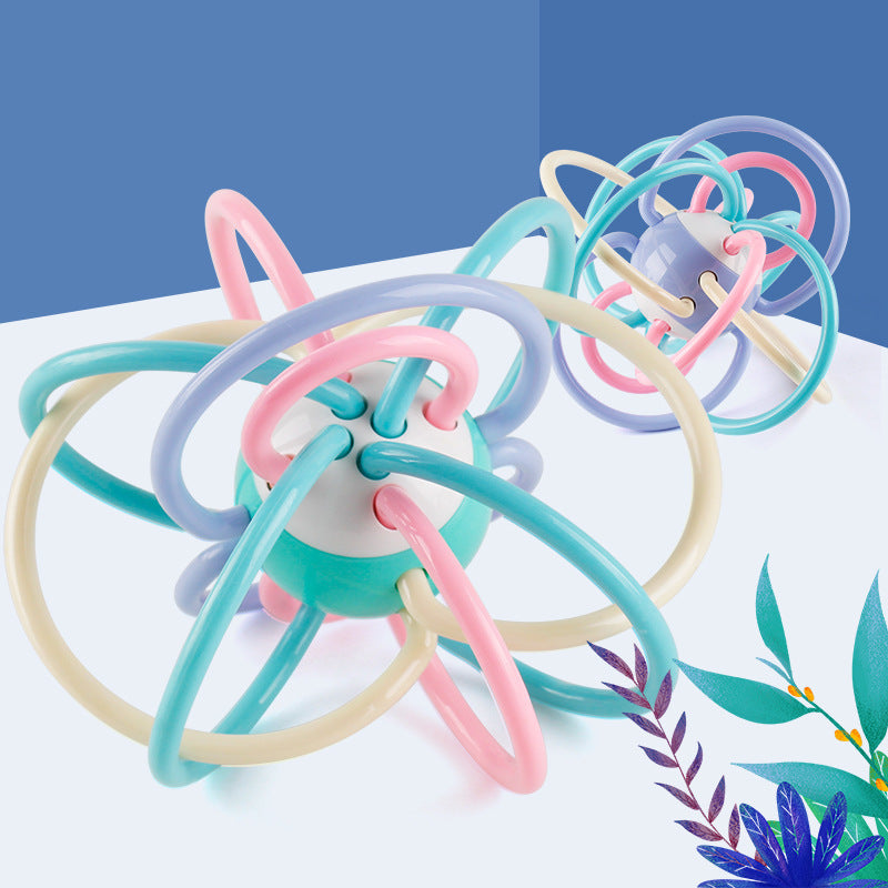 ベビー ループボール歯がため(0–12ヶ月・握る練習) | Baby Loop Ball Teether (0–12M, Grasp Training)