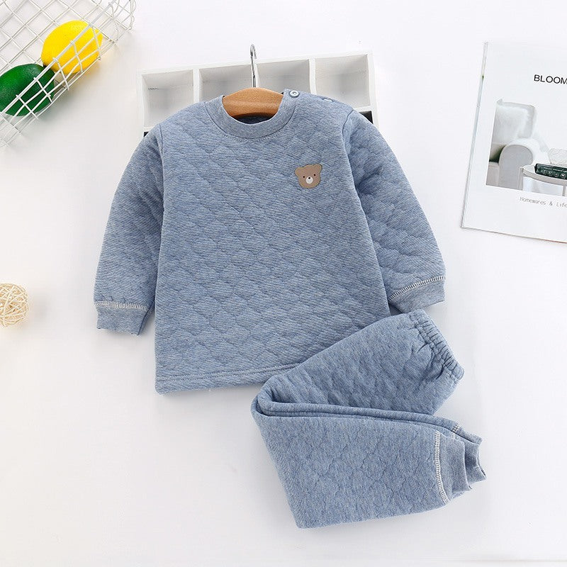 厚手コットンキルト子供用インナーセット | Thick Cotton Quilted Children's Underwear Set