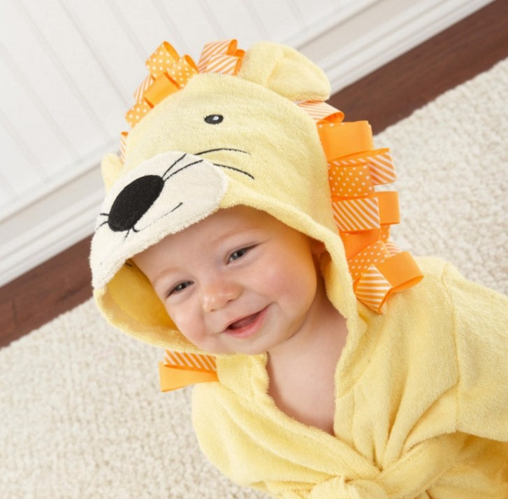 infant bathrobe designed for softness warmth and safe skin contact