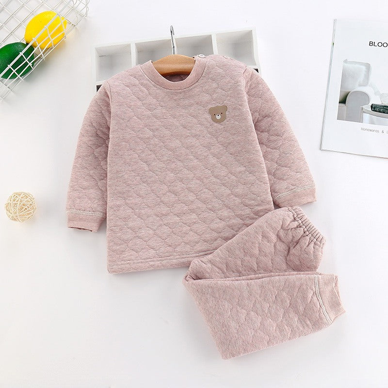 厚手コットンキルト子供用インナーセット | Thick Cotton Quilted Children's Underwear Set