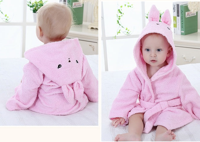 bathrobe made of safe cotton without fluorescent whitening agents