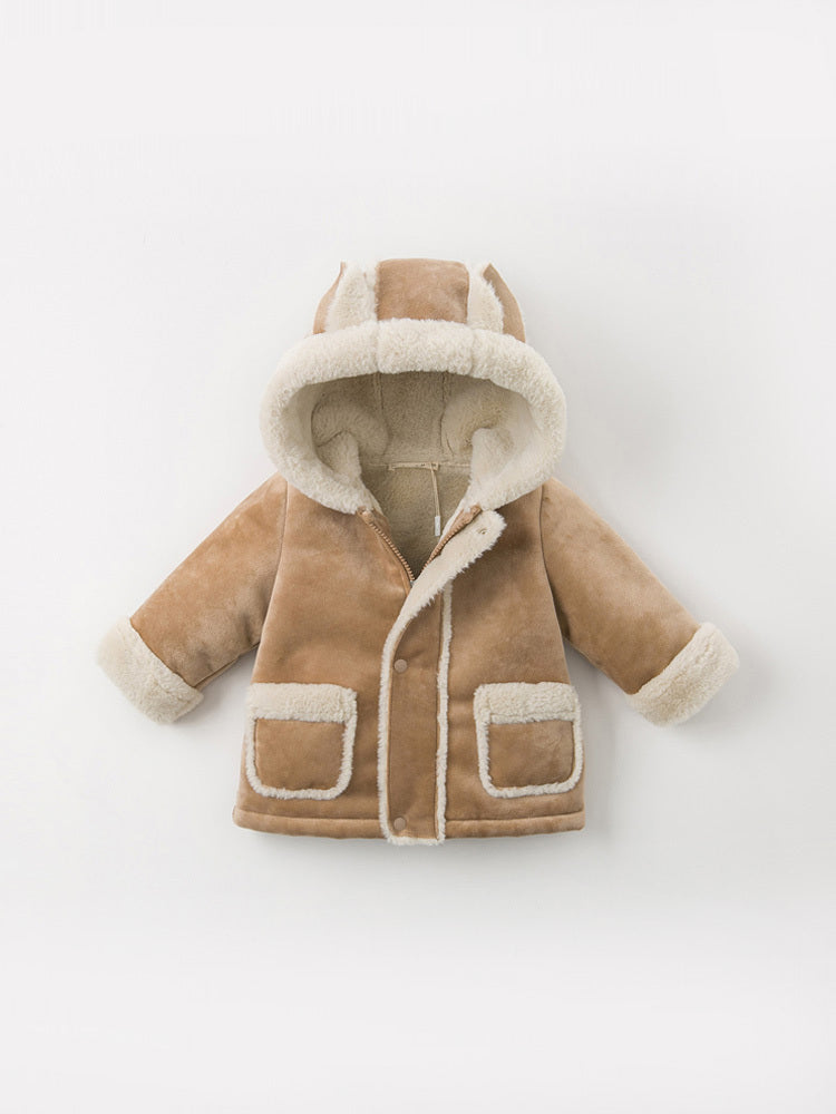 ベビー厚手コート 綿製ウォームコート(キャメル) | Thicken Baby Warm Cotton Coat (Camel)