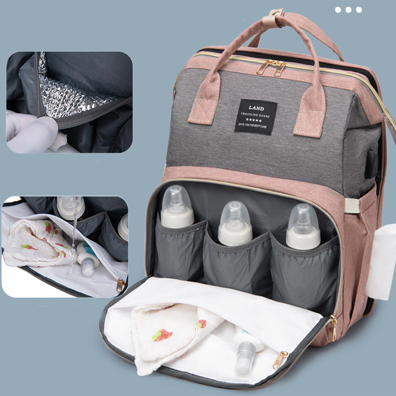 ママ用大容量ベビーバックパック | New Mummy Baby Crib Backpack Large Capacity