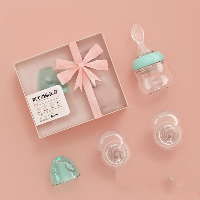 ベビー授乳用ほ乳瓶セット | Baby Feeding Spoon Borosilicate Glass Bottle Set