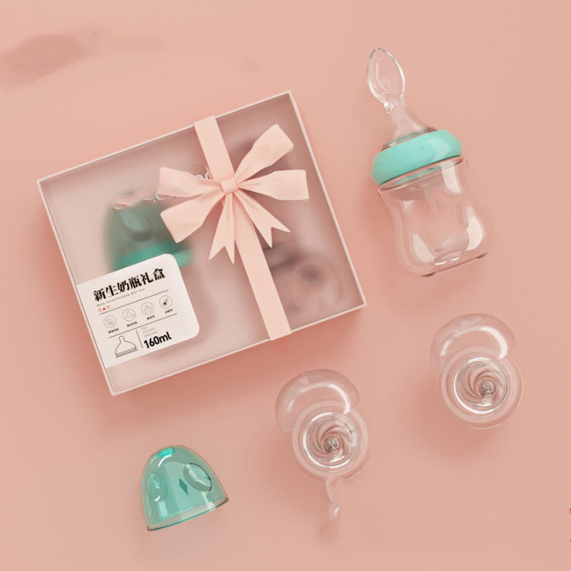ベビー授乳用ほ乳瓶セット | Baby Feeding Spoon Borosilicate Glass Bottle Set