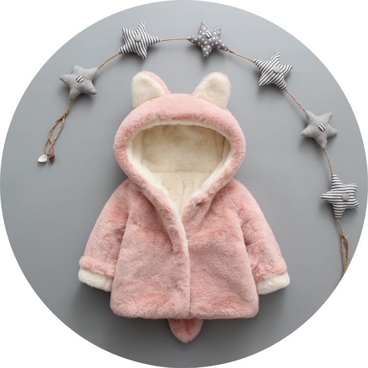 ベビーコットンコート 厚手ベルベットアウター フード付きデザイン | Baby Cotton Coat Thick Velvet Hooded Outerwear