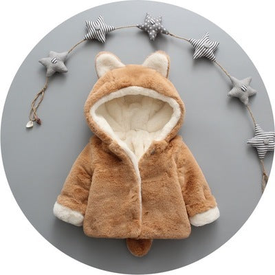 ベビーコットンコート 厚手ベルベットアウター フード付きデザイン | Baby Cotton Coat Thick Velvet Hooded Outerwear