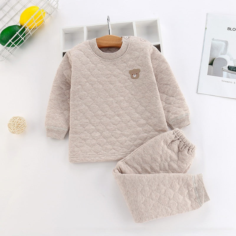 厚手コットンキルト子供用インナーセット | Thick Cotton Quilted Children's Underwear Set