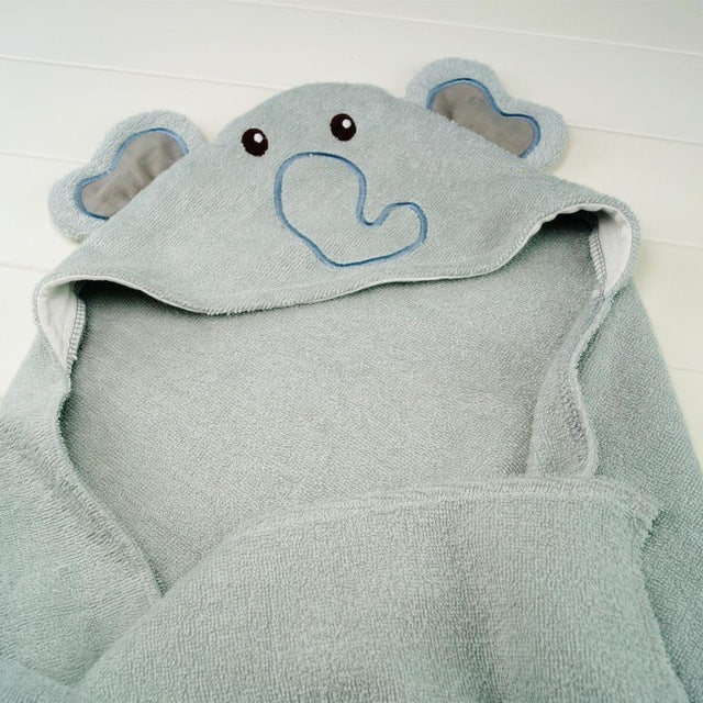 ウサギデザインのフード付きタオル かわいい動物モチーフ