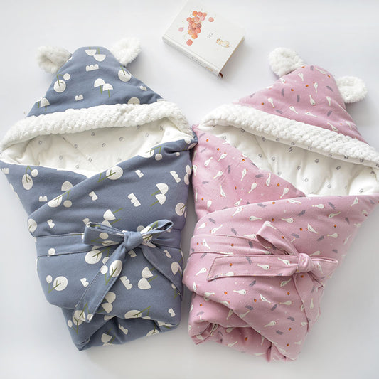 ベビーおくるみ ブランケット(超やわらか・厚手・純綿) | Extra Soft Thick Pure Cotton Baby Swaddle Blanket