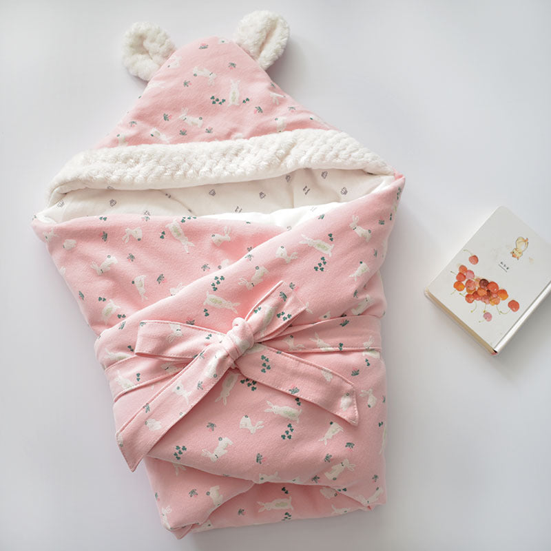 ベビーおくるみ ブランケット(超やわらか・厚手・純綿) | Extra Soft Thick Pure Cotton Baby Swaddle Blanket