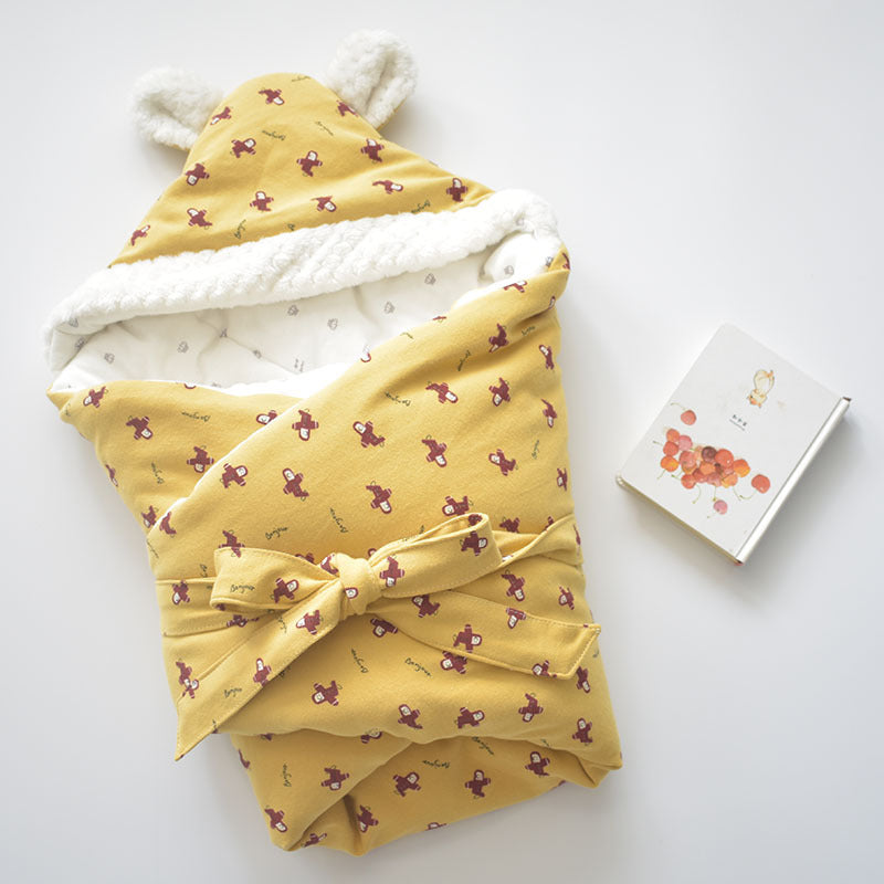 ベビーおくるみ ブランケット(超やわらか・厚手・純綿) | Extra Soft Thick Pure Cotton Baby Swaddle Blanket