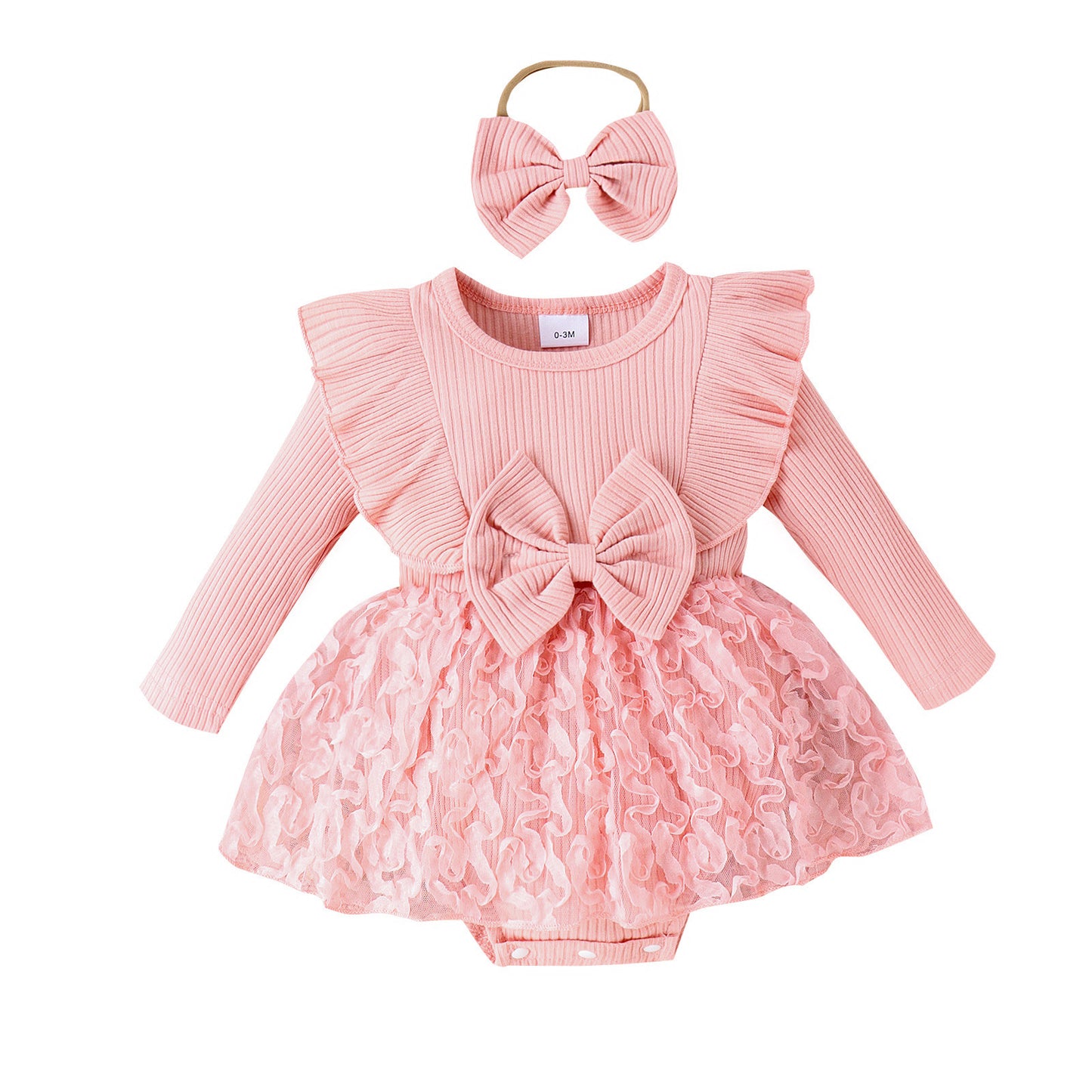 冬用ベビードレス2点セット(スカート&トップス)|Winter Baby Dress 2-Piece Set (Skirt & Top)