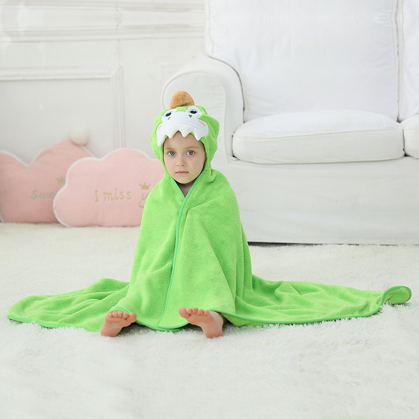 フード付きアニマル ベビーバスタオル | Hooded Animal Baby Bath Towel