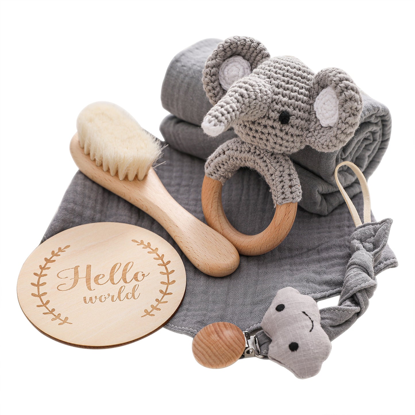 ベビーギフトセット|Nordic Style Baby Gift Box Set – 6-Piece Bath & Play Essentials for Newborns