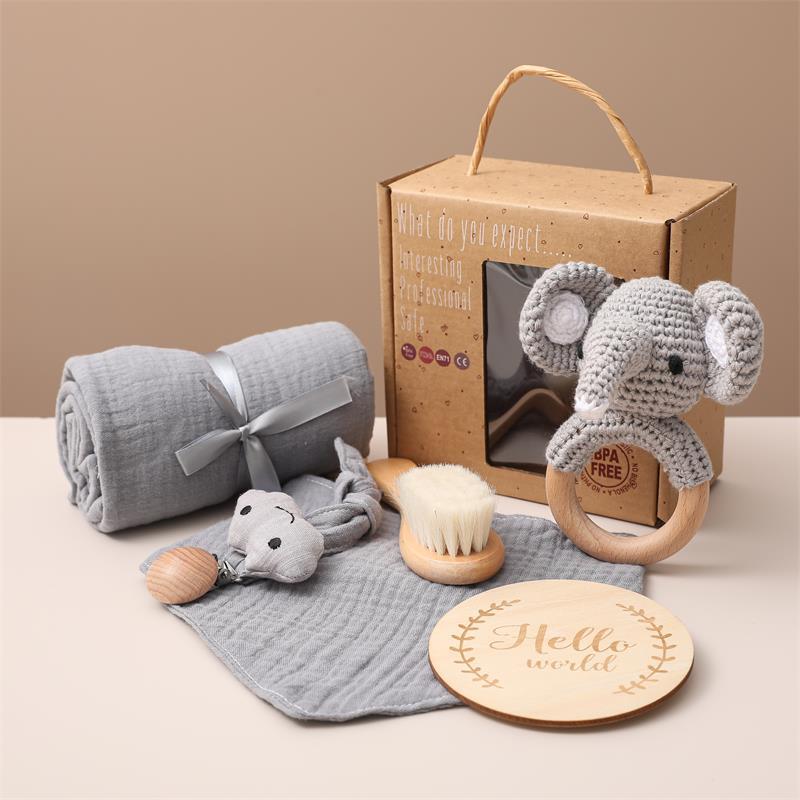 ベビーギフトセット|Nordic Style Baby Gift Box Set – 6-Piece Bath & Play Essentials for Newborns