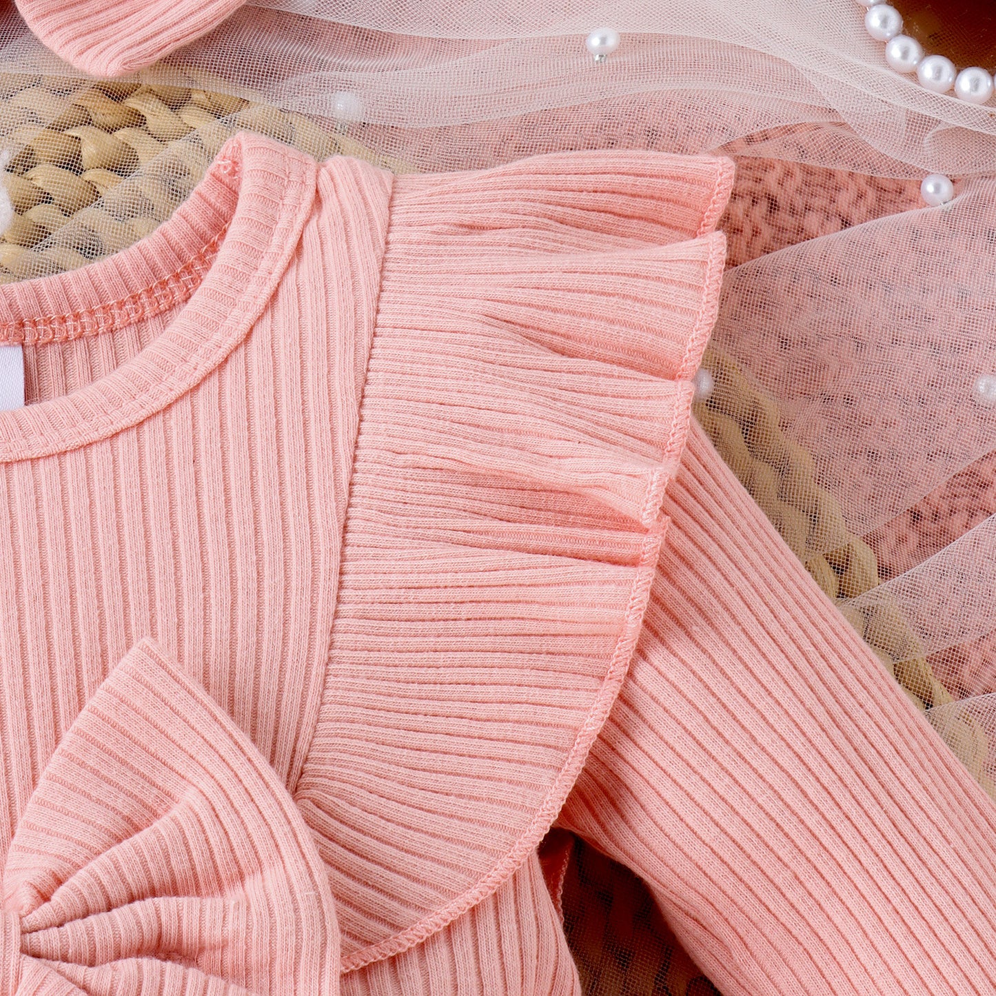 冬用ベビードレス2点セット(スカート&トップス)|Winter Baby Dress 2-Piece Set (Skirt & Top)