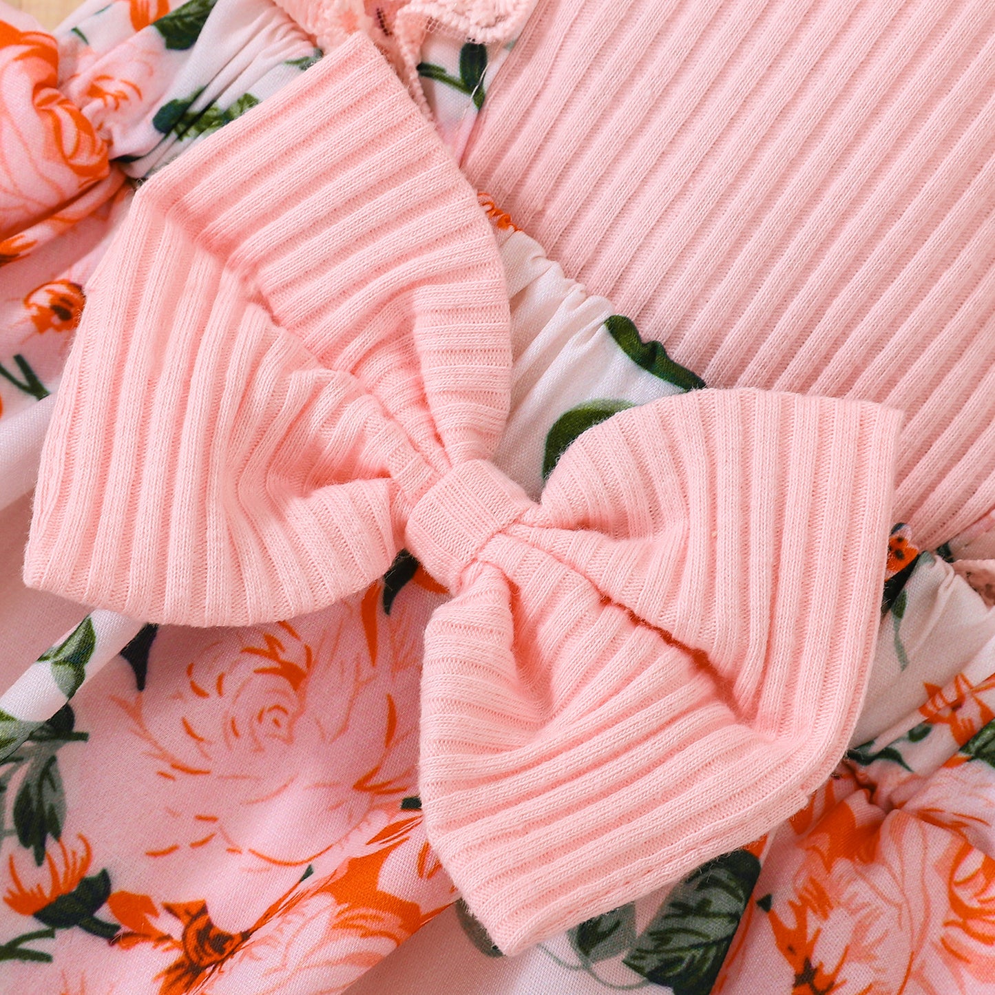 ベビーガール レース×フラワー 2点セット|Baby Girl Lace & Floral Two-Piece Set