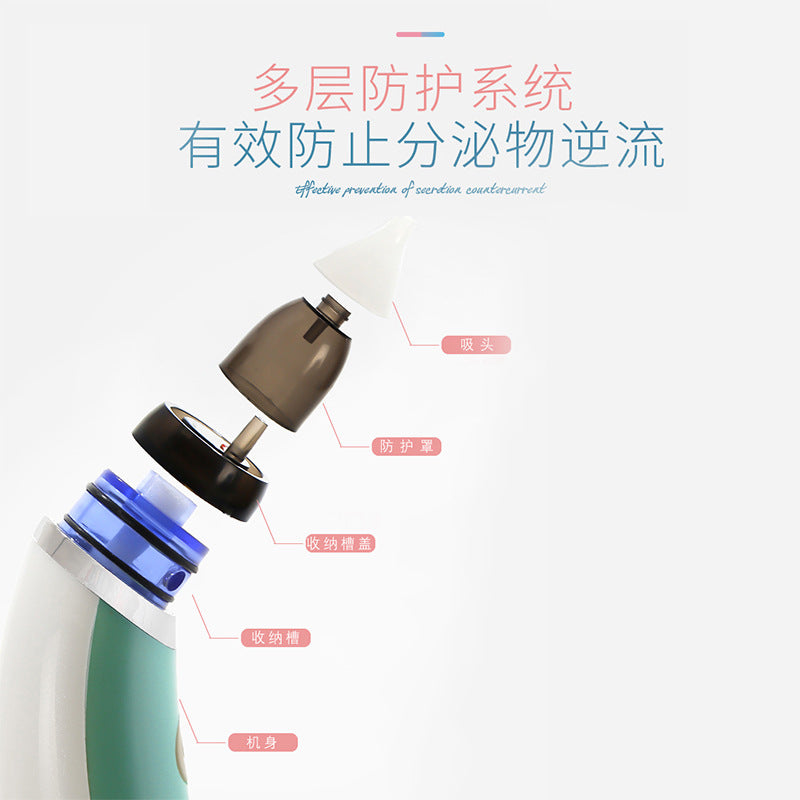 ベビー電動鼻吸い器(逆流防止・やわらかノズル) | Baby Electric Nasal Aspirator (Anti-Backflow, Soft Nozzle)