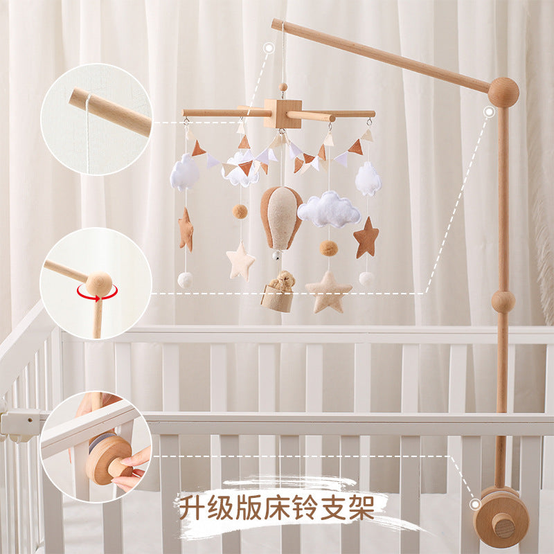 ベビーベッド用 木製モビールアーム(壁付け・固定ブラケット) | Wooden Crib Mobile Arm Bracket (Wall-Mount)