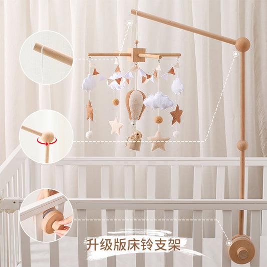 ベビーベッド用 木製モビールアーム(壁付け・固定ブラケット) | Wooden Crib Mobile Arm Bracket (Wall-Mount)