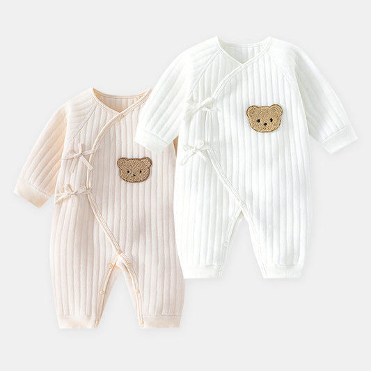 三層構造 コットン ベビーロンパース|Three-Layer Cotton Baby Romper (0〜12m)