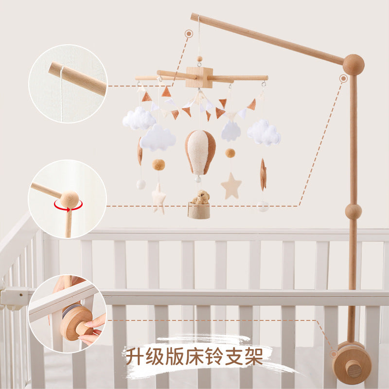 ベビーベッド用 木製モビールアーム(壁付け・固定ブラケット) | Wooden Crib Mobile Arm Bracket (Wall-Mount)