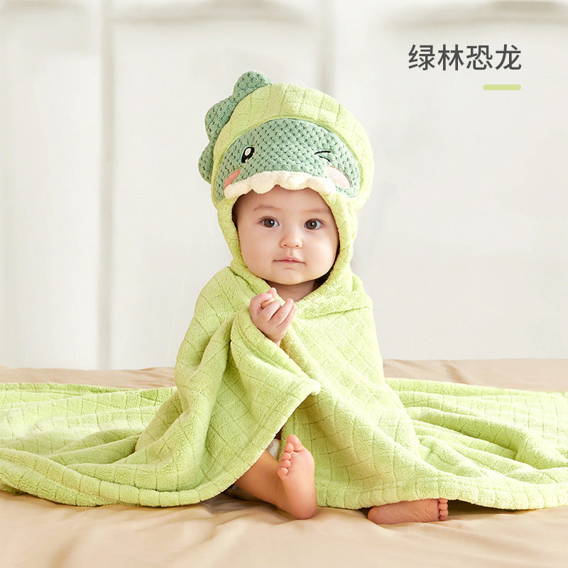 ベビー フード付きバスタオル(超やわらか・高吸水・刺繍) | Baby Hooded Bath Towel (Ultra-Soft, High Absorbency, Embroidered)