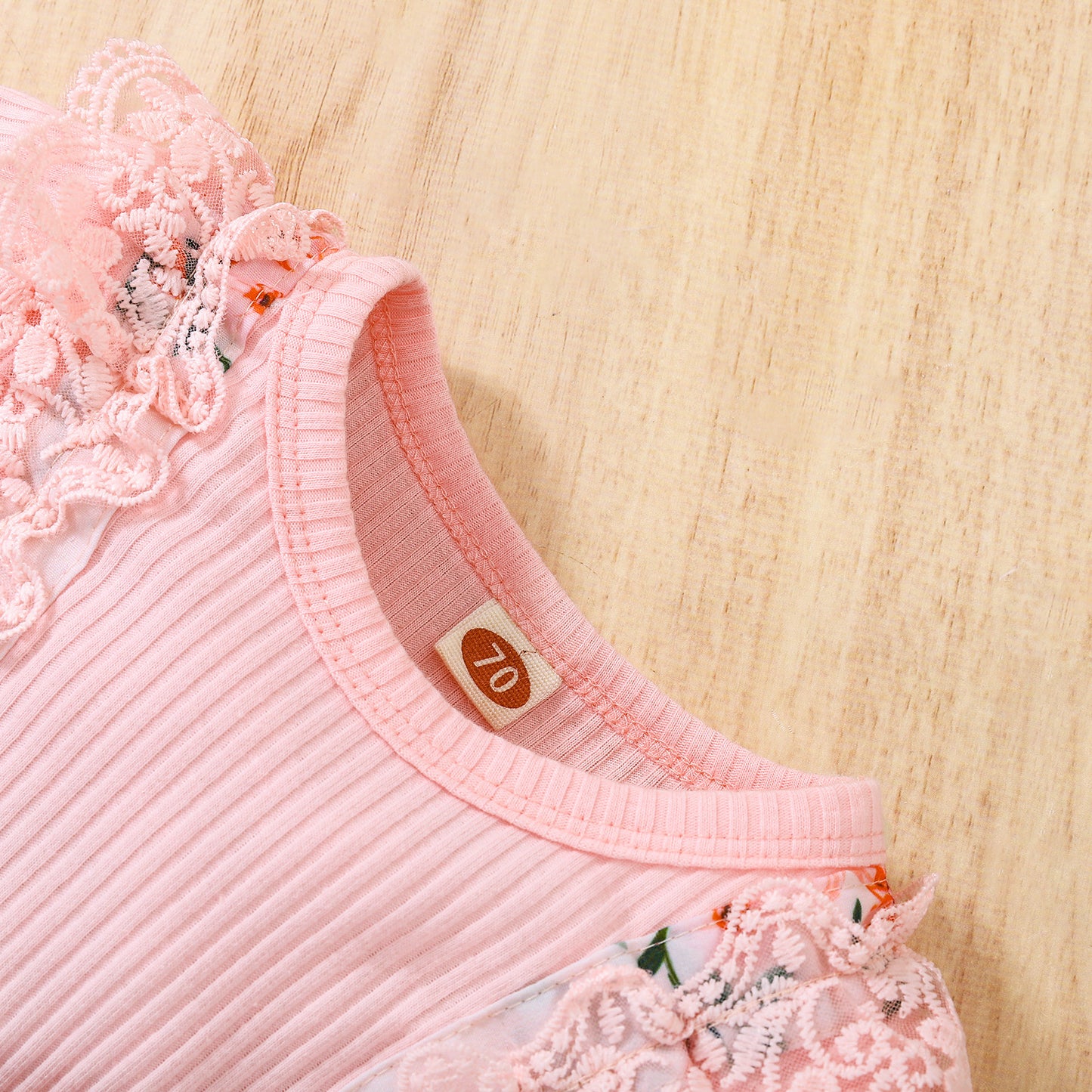 ベビーガール レース×フラワー 2点セット|Baby Girl Lace & Floral Two-Piece Set