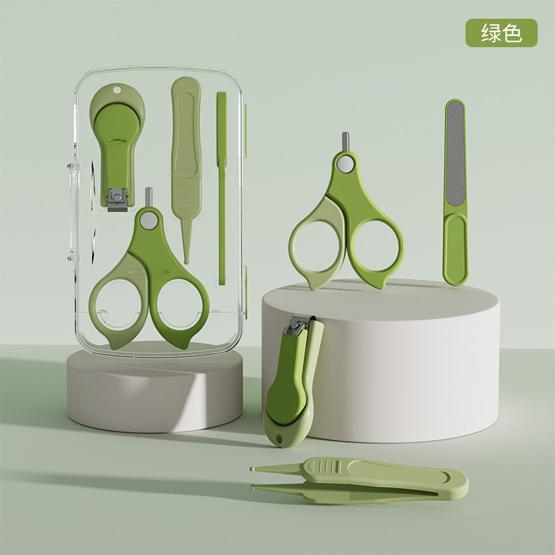 ベビー爪ケア 4点セット(はさみ・クリッパー・やすり・ピンセット) | Baby Nail Care 4-Piece Set (Scissors, Clipper, File, Tweezers)