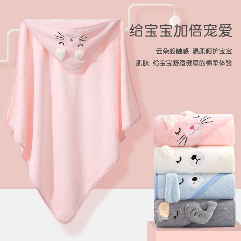 フード付きアニマル ベビーバスタオル | Hooded Animal Baby Bath Towel