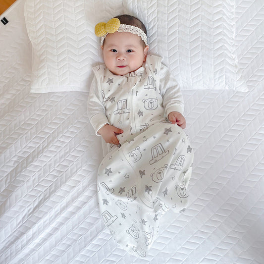ベビー綿100%スリーピングバッグ(ベスト型) | Baby Cotton Sleeping Bag Vest Style
