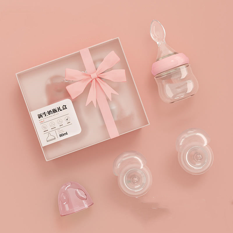 ベビー授乳用ほ乳瓶セット | Baby Feeding Spoon Borosilicate Glass Bottle Set