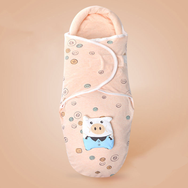 オレンジコットンおくるみ 春夏用 新生児ブランケット 3〜6ヶ月対応
