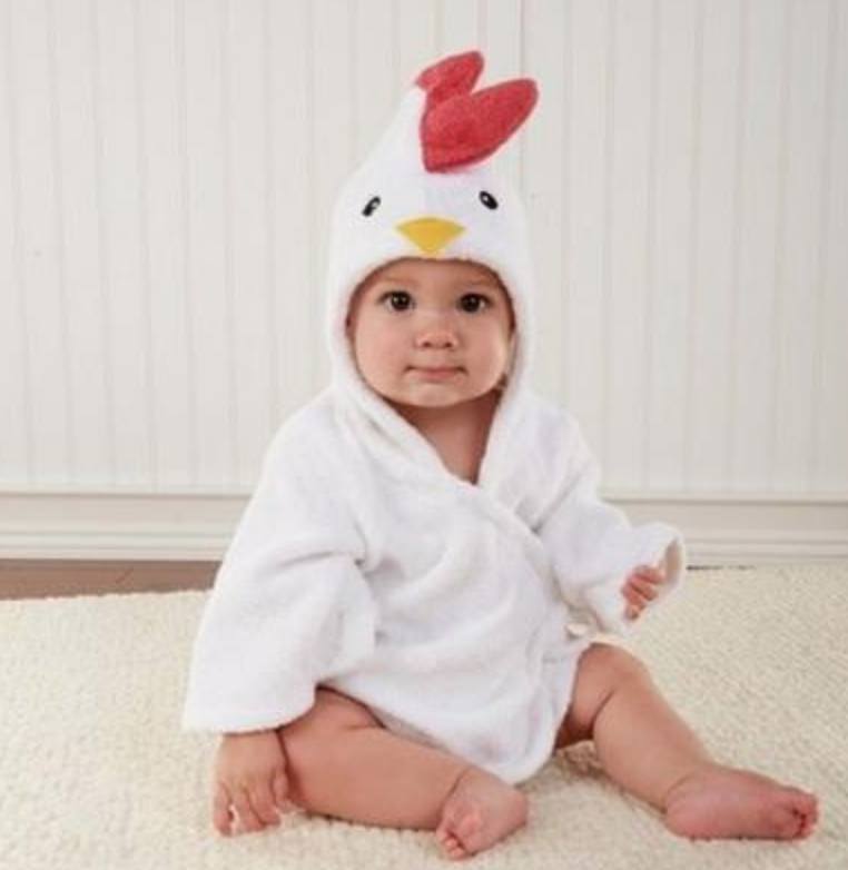 adorable animal hood bathrobe for baby daily bath routine
