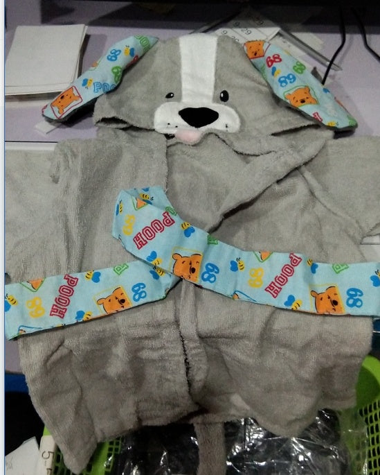 infant hooded robe with belt closure combining beauty and practicality
