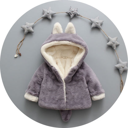ベビーコットンコート 厚手ベルベットアウター フード付きデザイン | Baby Cotton Coat Thick Velvet Hooded Outerwear