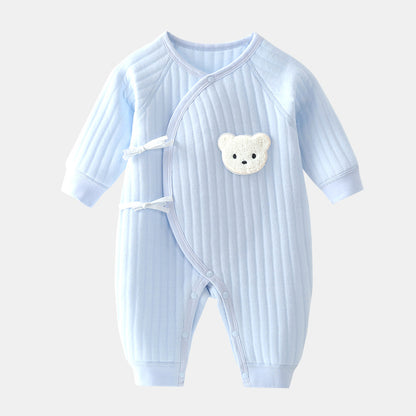 三層構造 コットン ベビーロンパース｜Three-Layer Cotton Baby Romper (0〜12m)
