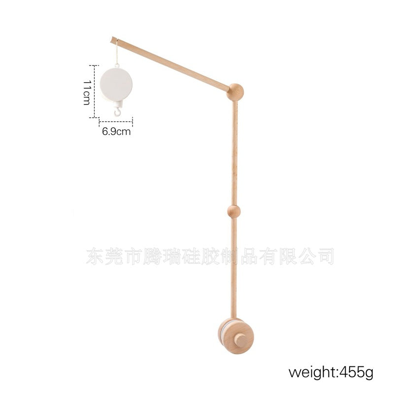 ベビーベッド用 木製モビールアーム（壁付け・固定ブラケット） | Wooden Crib Mobile Arm Bracket (Wall-Mount)