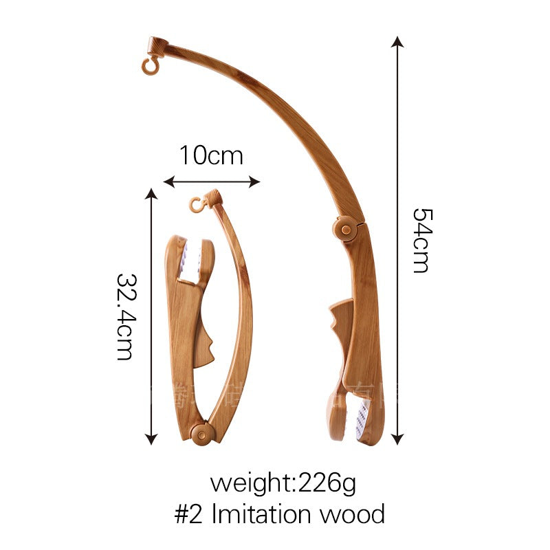 ベビーベッド用 木製モビールアーム（壁付け・固定ブラケット） | Wooden Crib Mobile Arm Bracket (Wall-Mount)