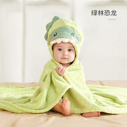 ベビー フード付きバスタオル（超やわらか・高吸水・刺繍） | Baby Hooded Bath Towel (Ultra-Soft, High Absorbency, Embroidered)