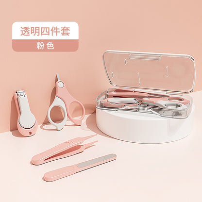 ベビー爪ケア 4点セット（はさみ・クリッパー・やすり・ピンセット） | Baby Nail Care 4-Piece Set (Scissors, Clipper, File, Tweezers)