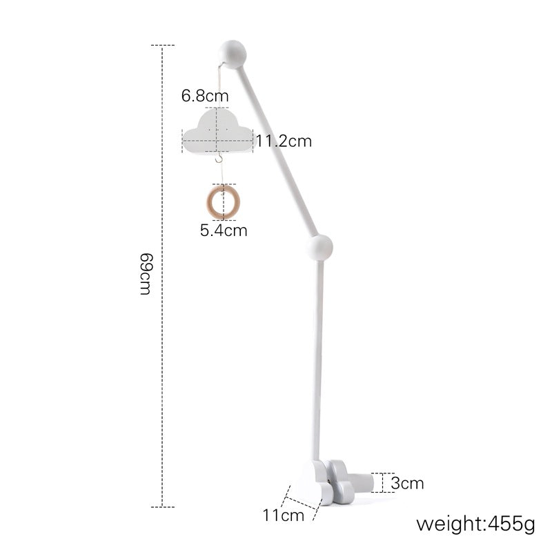 ベビーベッド用 木製モビールアーム（壁付け・固定ブラケット） | Wooden Crib Mobile Arm Bracket (Wall-Mount)