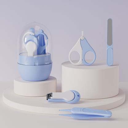 ベビー爪ケア 4点セット（はさみ・クリッパー・やすり・ピンセット） | Baby Nail Care 4-Piece Set (Scissors, Clipper, File, Tweezers)