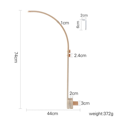 ベビーベッド用 木製モビールアーム（壁付け・固定ブラケット） | Wooden Crib Mobile Arm Bracket (Wall-Mount)