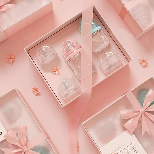 ベビー授乳用ほ乳瓶セット | Baby Feeding Spoon Borosilicate Glass Bottle Set